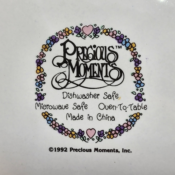 4 1992 Precious Moments 10.5" Collector Dinner Plates Lot of 4 - Picture 12 of 13